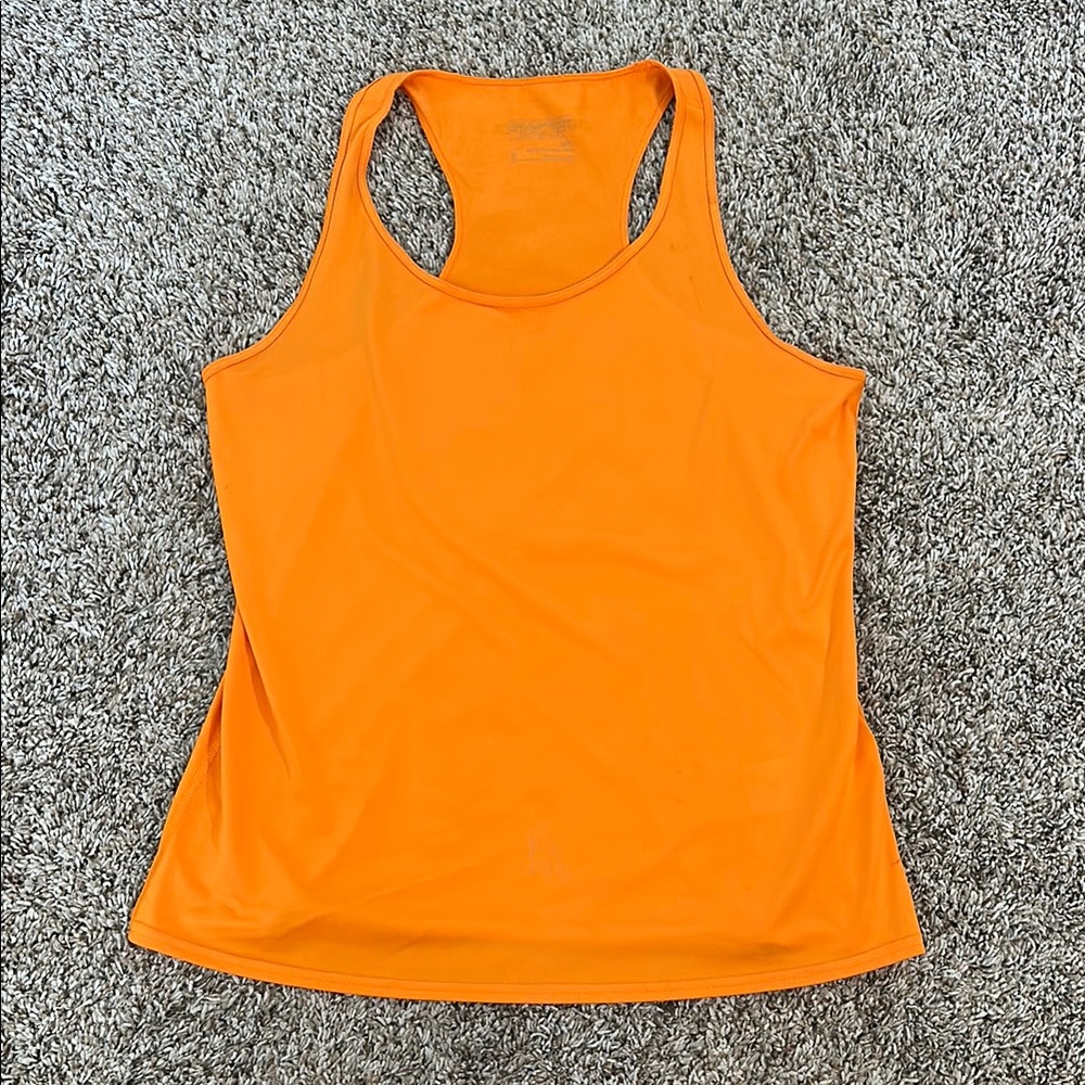 Patagonia Orange Fitted Cut Out Tank Top